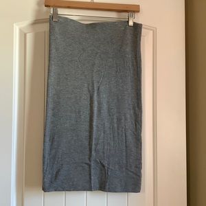 Loft XS Gray Bodycon Knee Length Skirt